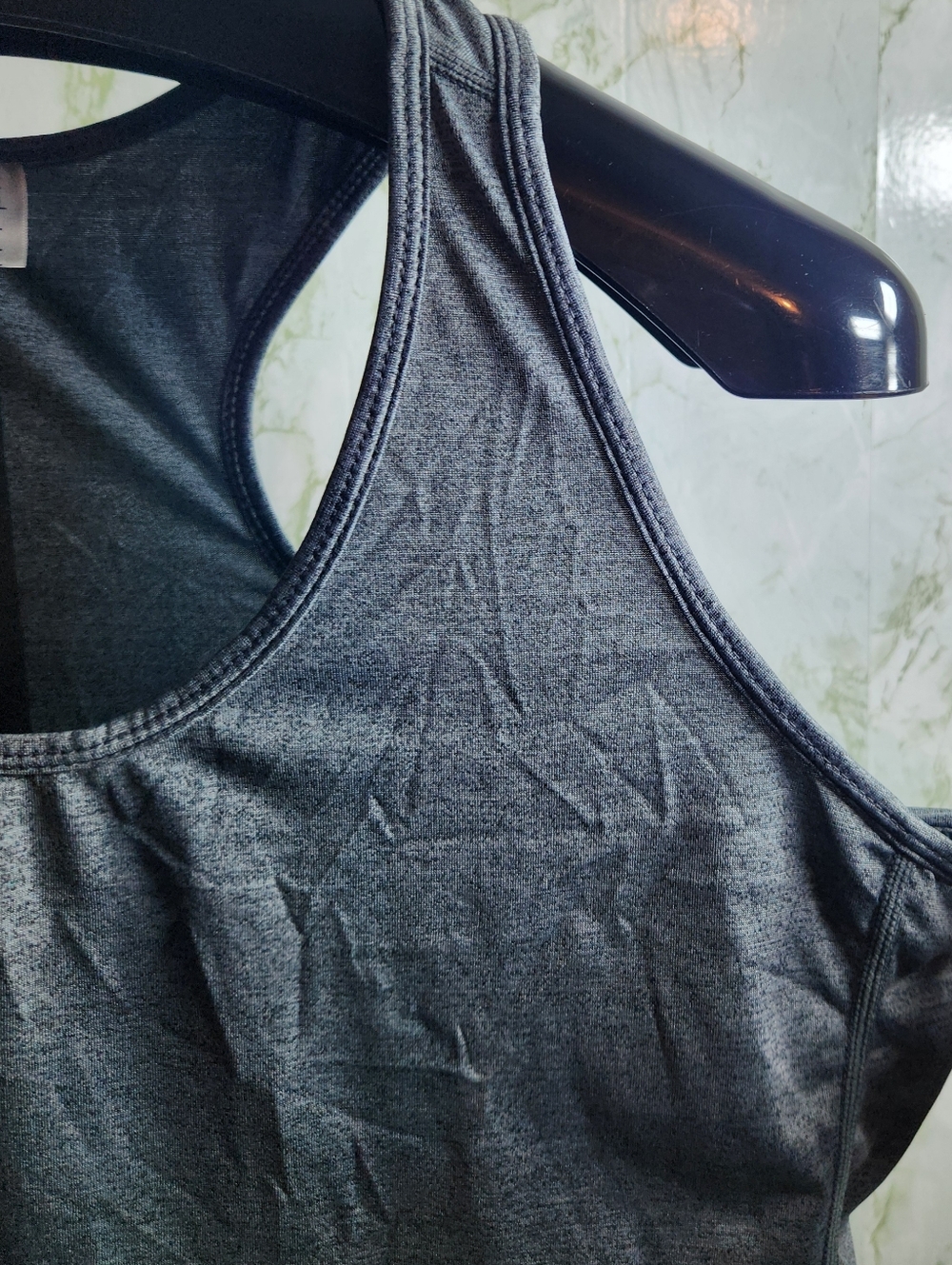 Gray Racer Back Tank - Picture 4 of 10